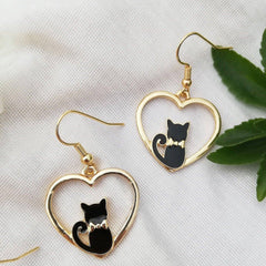 Madison Hearty Cat Wire Hook Earrings