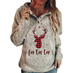 Amira Reindeer Print Hooded Jacket