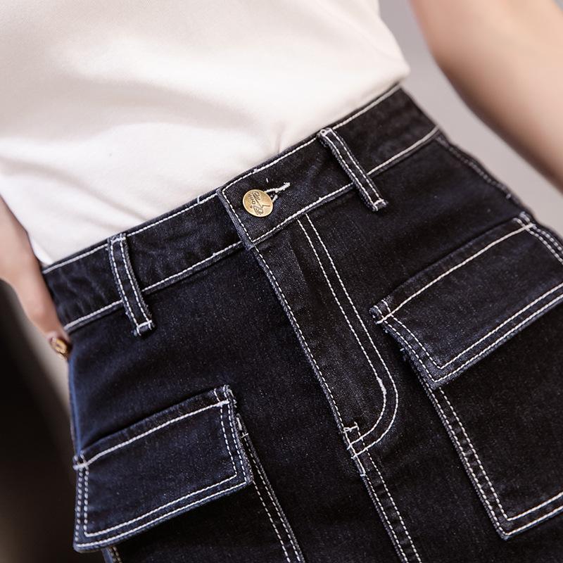 Izabelle Pocket Front Denim Skirt