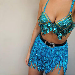 Jaylynn Rhinestone Tassel Skirt