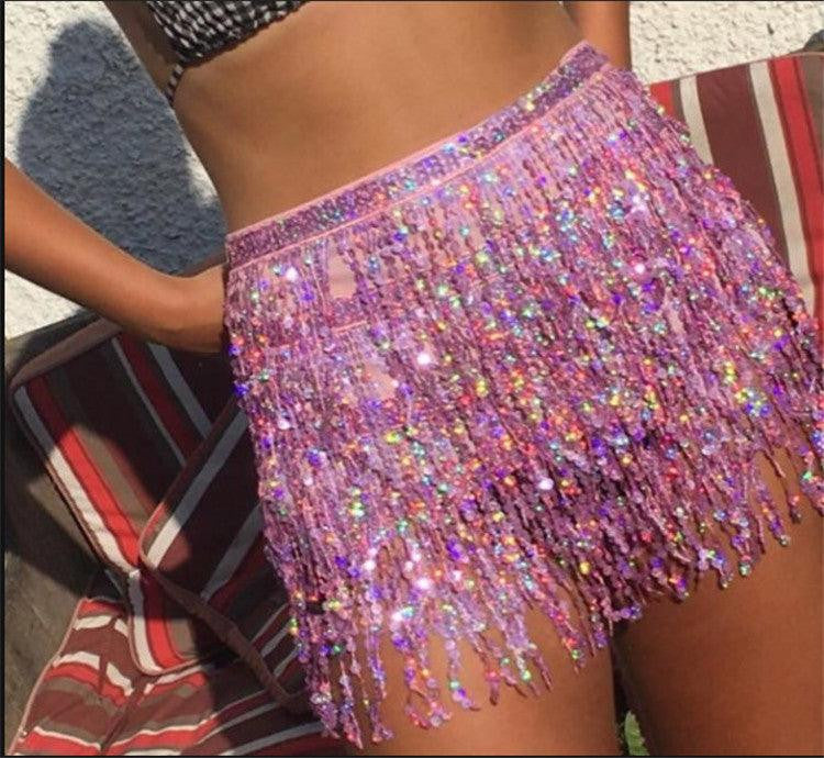 Jaylynn Rhinestone Tassel Skirt