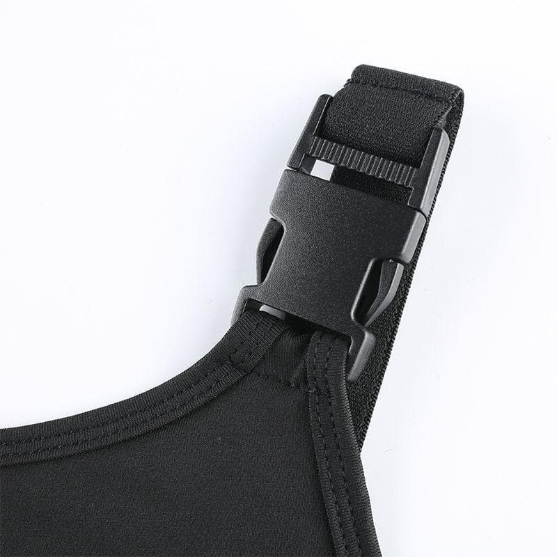 Solid button sleeveless bodysuit