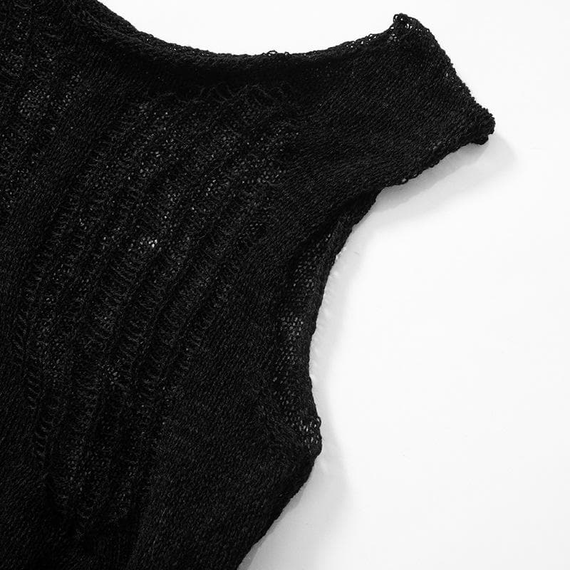 Crochet hollow out irregular one shoulder solid jumpsuit