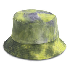 Tie dye print corduroy fisherman bucket hat
