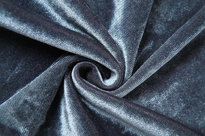 Velvet turtle neck solid long flared sleeve self tie pant set