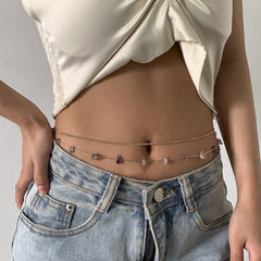 Stone multicolor 2 pcs waist chain