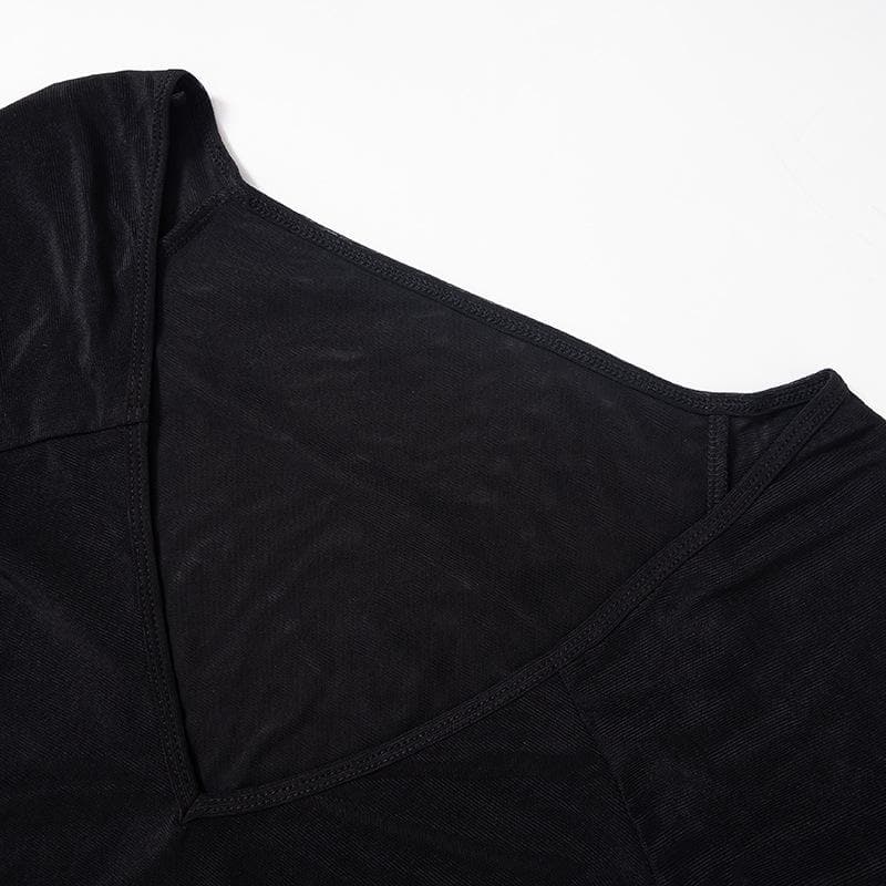 Backless solid off shoulder long sleeve top