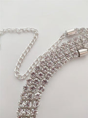 Rhinestone layered necklace