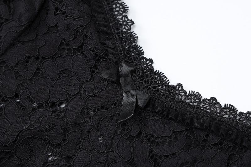 Backless v neck lace see through zip-up solid mini dress