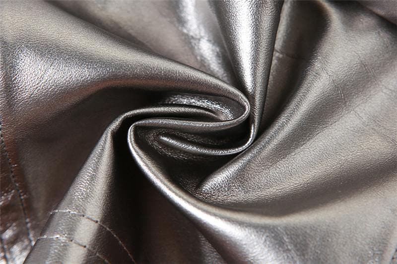 Solid metallic sleeveless zip-up hollow out buckle tube cut out top