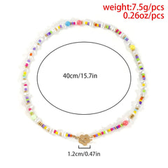 Beaded irregular multicolor necklace