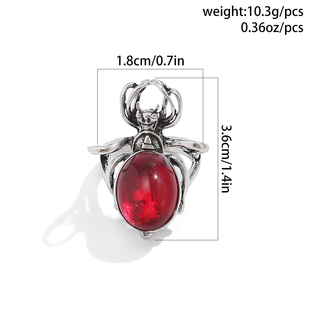 Spider stone open ring