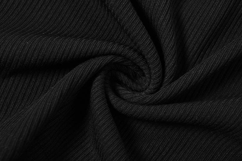 Ribbed cowl neck long sleeve solid self tie top