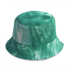 Tie dye print corduroy fisherman bucket hat