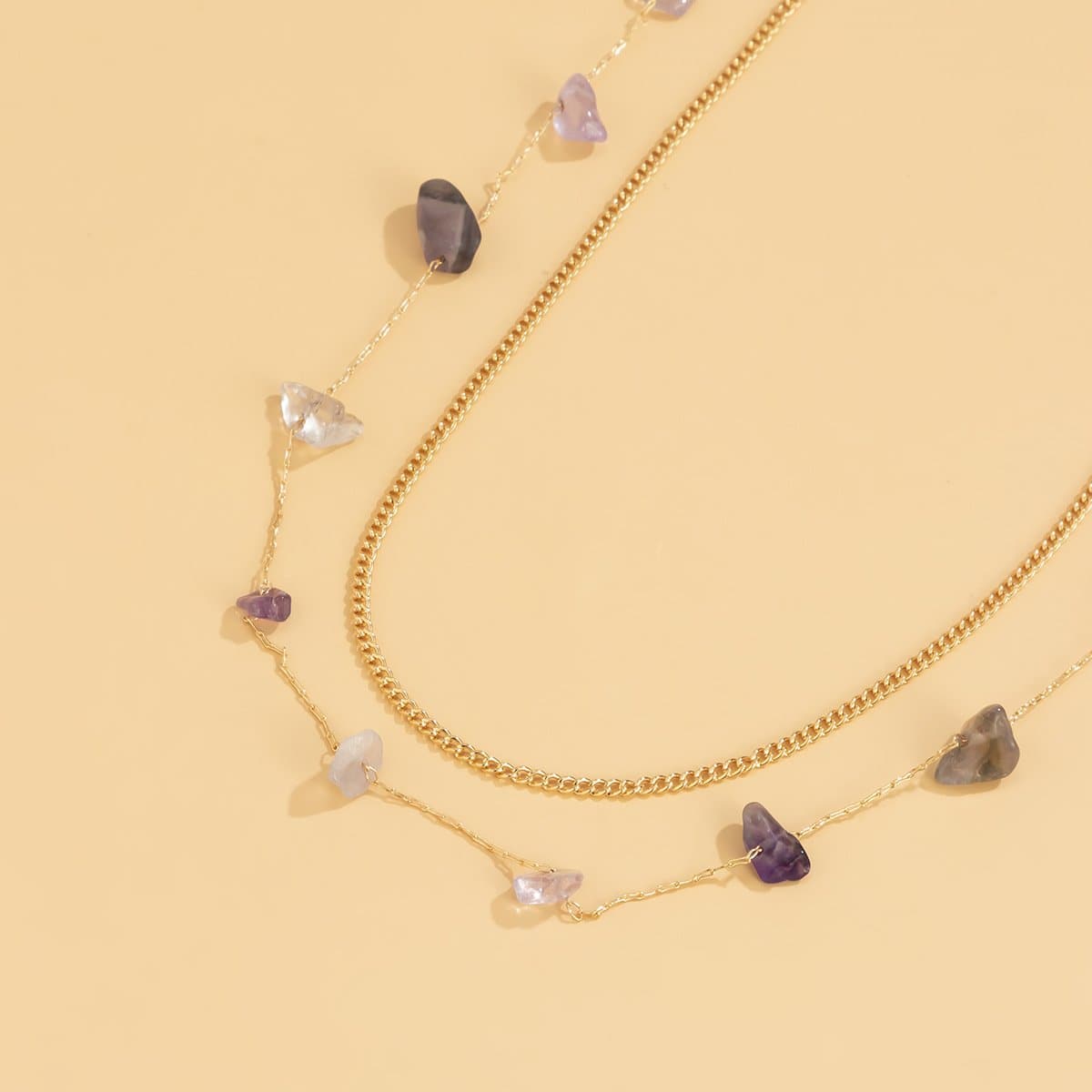Stone multicolor 2 pcs waist chain