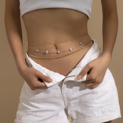 Stone beaded 3 pcs waist chain