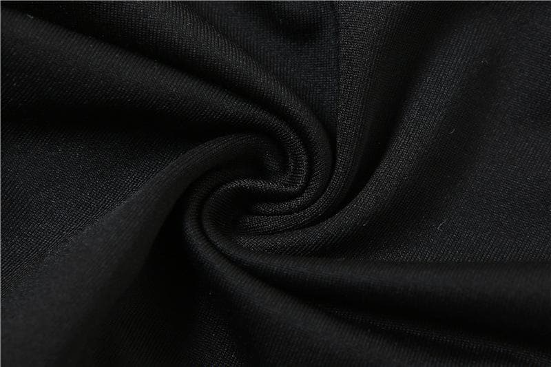 Solid hollow out low cut o ring irregular backless bodysuit