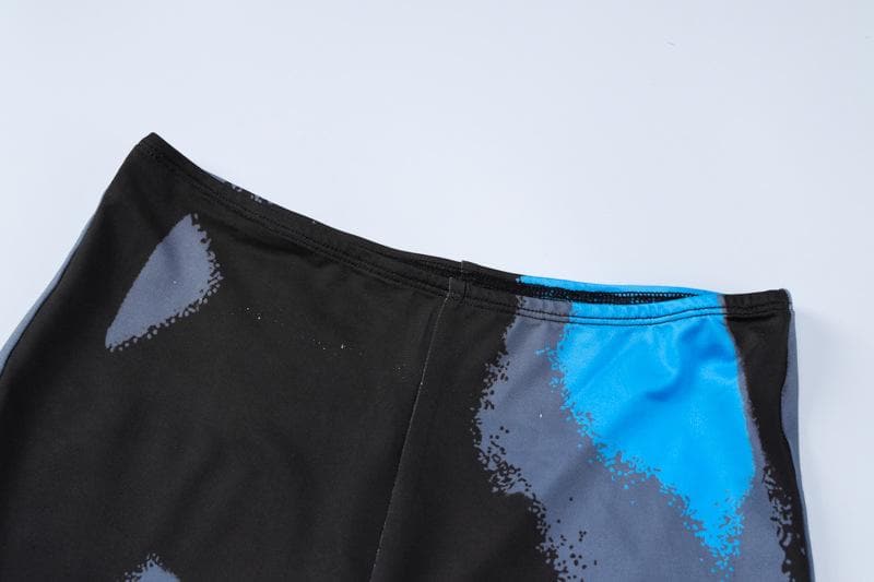 Contrast sleeveless stitch crewneck slit jumpsuit