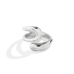 Irregular solid open ring