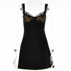 Short sleeve solid lace hem zip-up backless mini dress