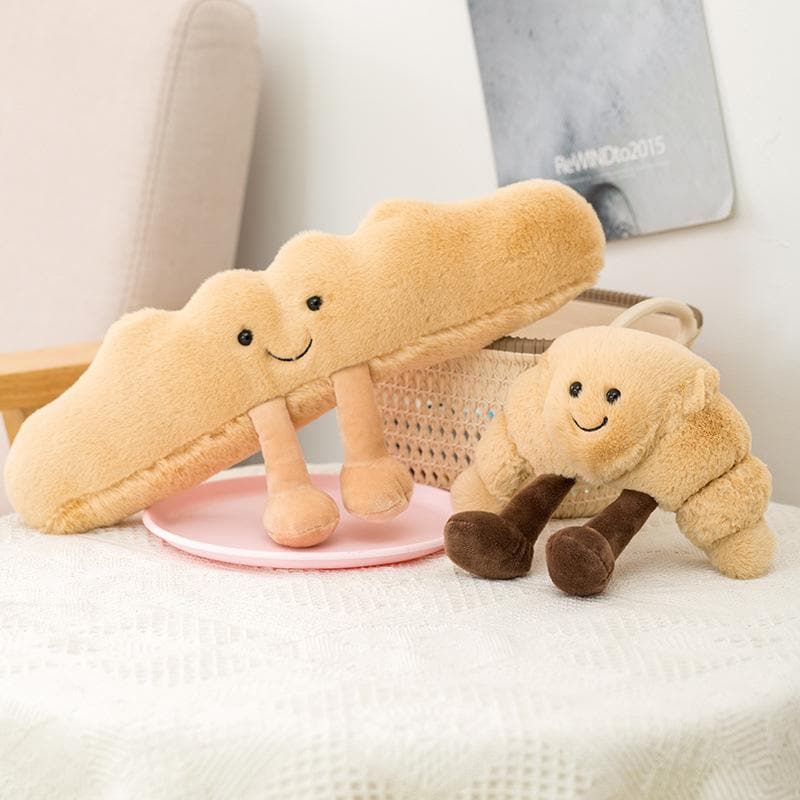 Toast Baguette Croissant Plush Toy