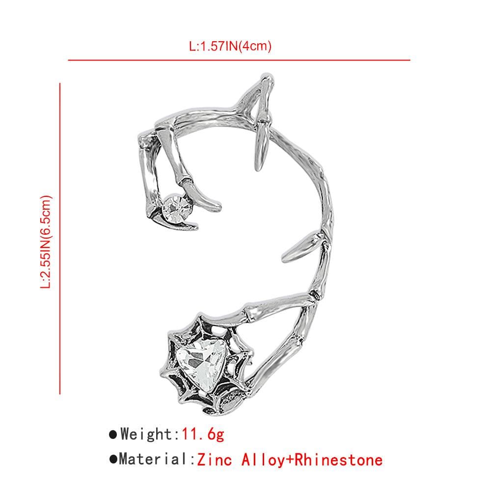 Stone silver irregular decor earrings