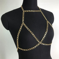 Metal cuban body chain