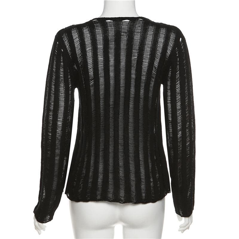 Solid long sleeve knitted slit lace up self tie top