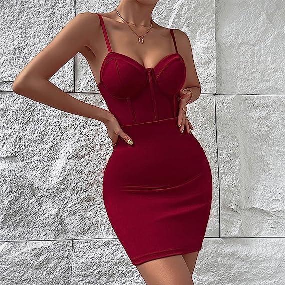 Judith Spaghetti Strap Corset Mini Dress
