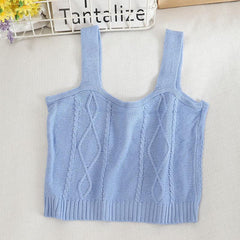Kaylee Solid Knitted Tank Top
