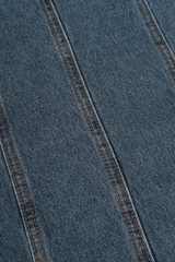 Large Pocket Slit Denim Skirt