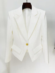 Laura Long Sleeve Collared Double Pocket Blazer