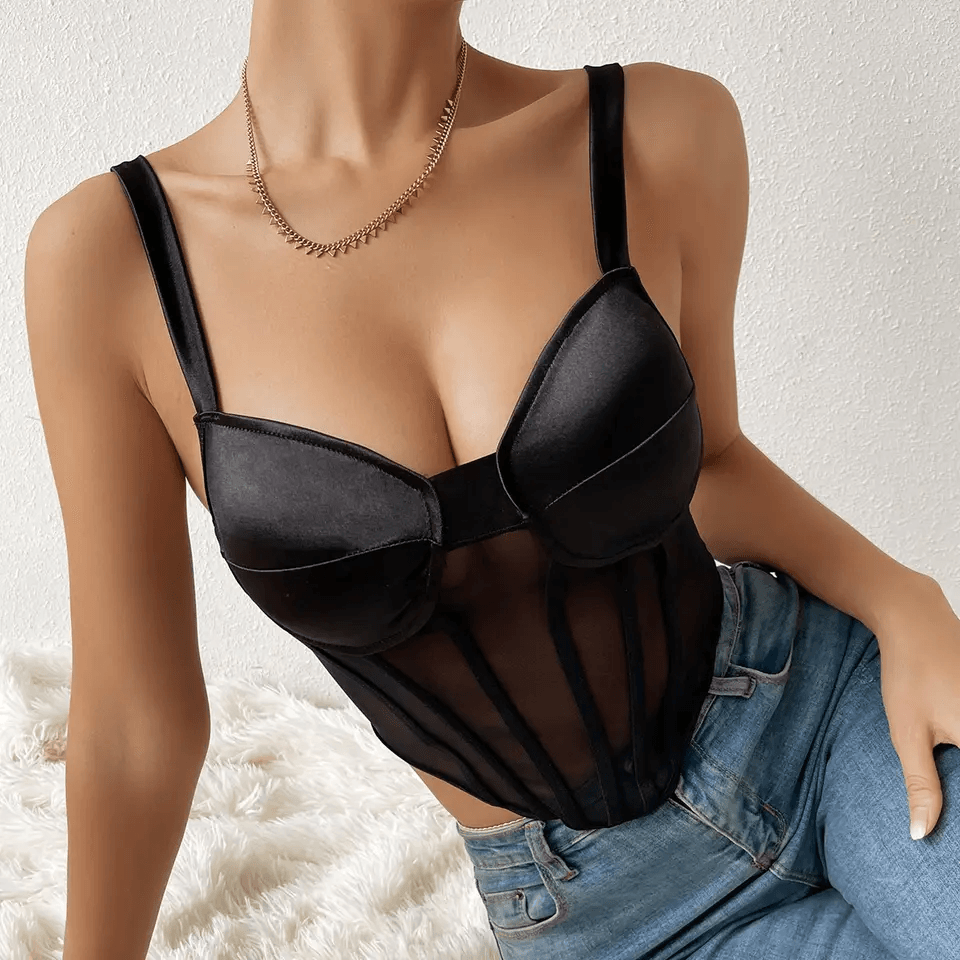 Loretta Strappy Bustier Bandana Hem Cami Top