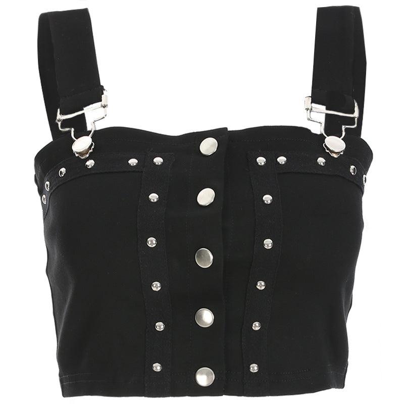 Mckayla Buckle Strap Crop Top