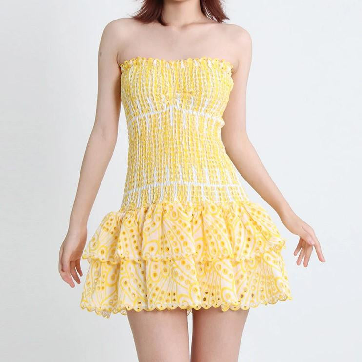 Megan Strapless Ruffle Mini Dress