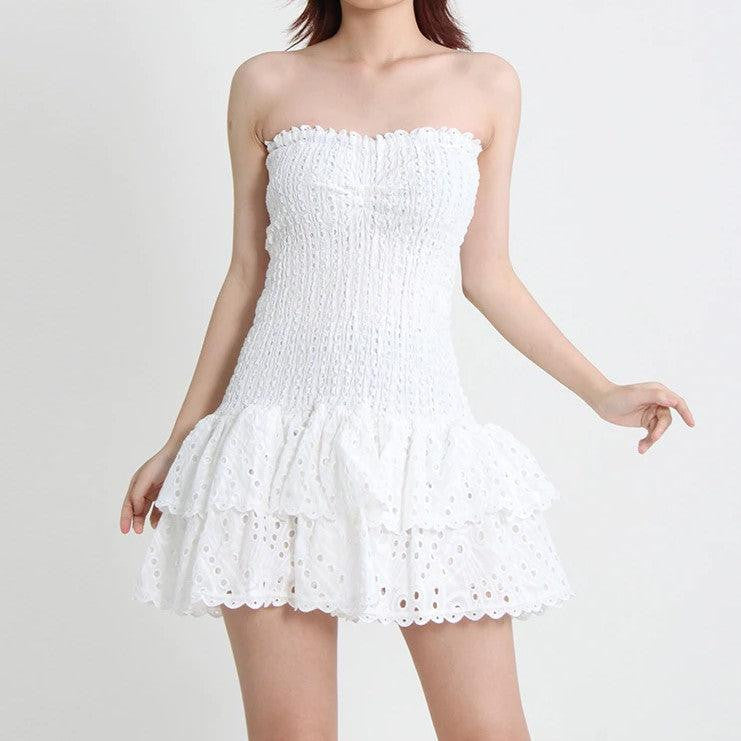 Megan Strapless Ruffle Mini Dress