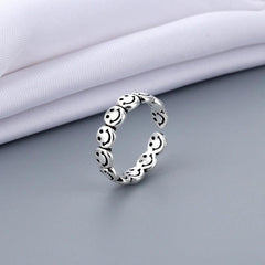 Misti Silver Smiley Ring