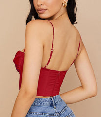 Mitchell Spaghetti Strap Drape Underwire Cami Top