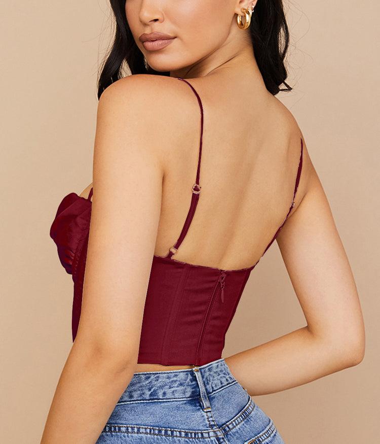 Mitchell Spaghetti Strap Drape Underwire Cami Top