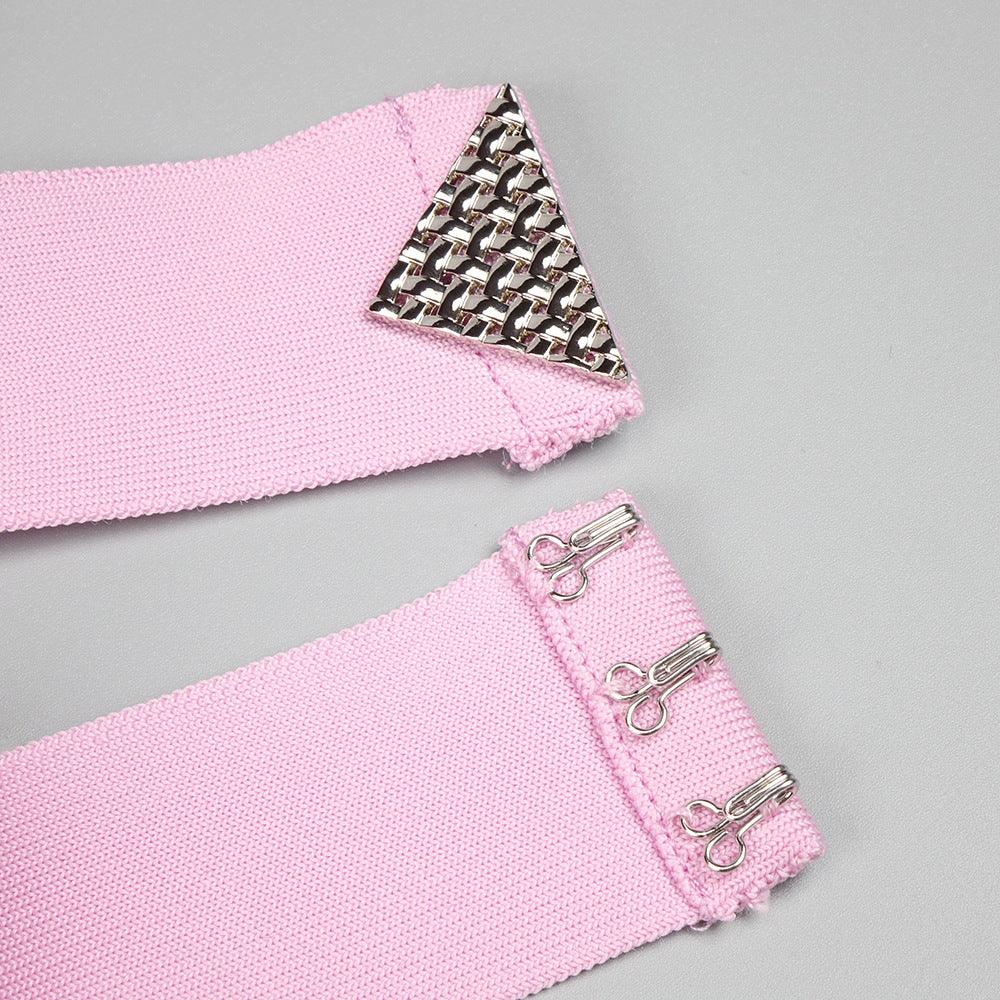 Ratana Pink Herve Mini Dress