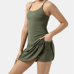 Shaniya Sports Dress Combined in Short Jumpsuit