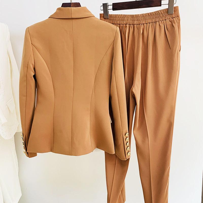 Winnie Solid Blazer Top & Pants Set