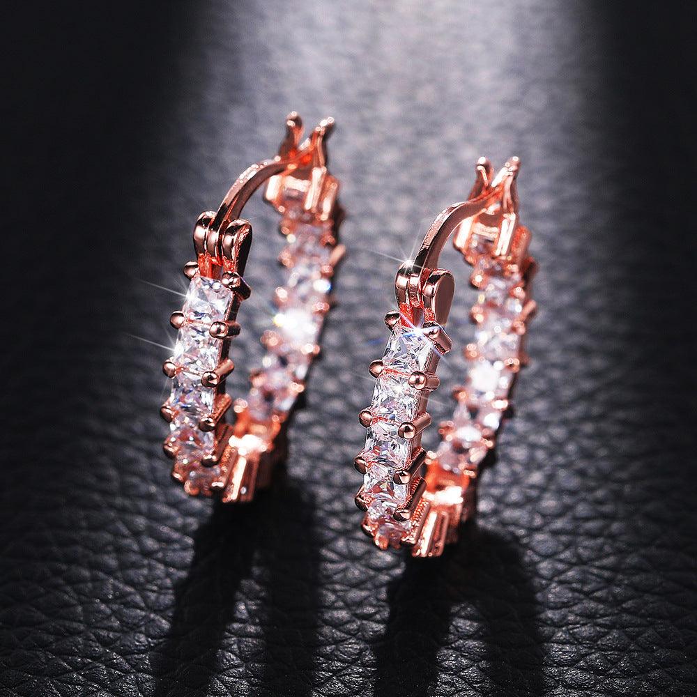 Yazmin Huggie Zircon Earrings
