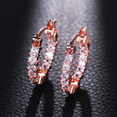 Yazmin Huggie Zircon Earrings