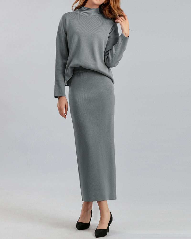 Casual Loose Fashion Long Skirt Two-piece Set