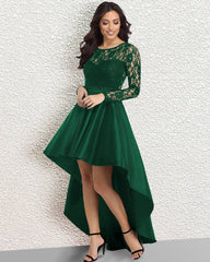 Asymmetrical Lace Bridesmaid Dress