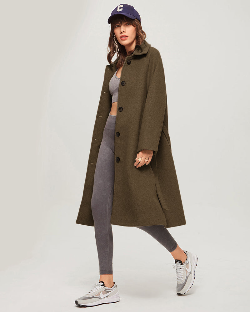 Double-sided Cashmere Coat Long Loose Woolen Jacket