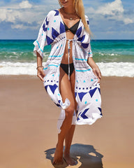 Long Beach Kimono Robe Cover ups Beach Cardigan Maxi Dress