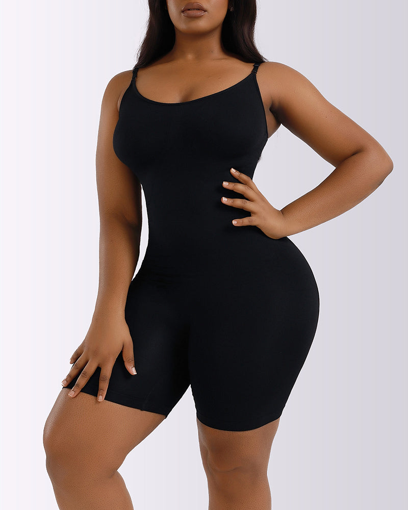 Tummy Control Bodysuit Mid Thigh Butt Lifter Body Shaper Shorts