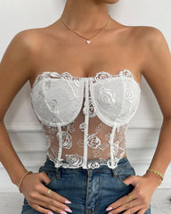 Floral Lace Corset Top